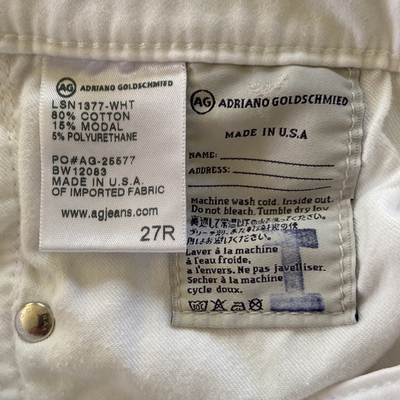 Anthropologie AG Adriano Goldschmied The Stevie Slim Straight Jeans Size 27 - Picture 12 of 12